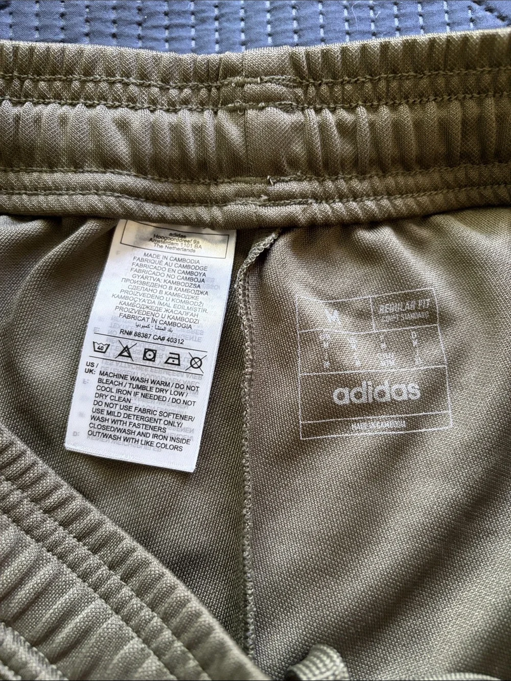 Adidas AeroReady Track Pants Men’s M Olive Green Tapered Zip Ankle Athletic
